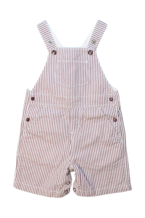 A White Overall Shorts from Petit Bateau in size 6-12M for girl. (Front View)