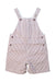 A White Overall Shorts from Petit Bateau in size 6-12M for girl. (Front View)