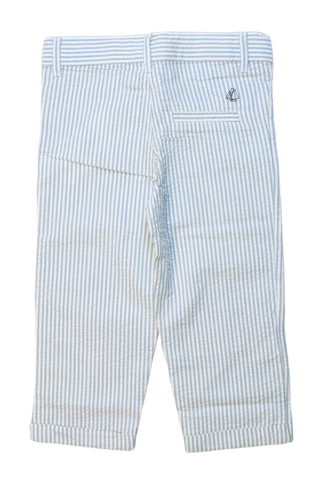 A Blue-White Casual Pants from Petit Bateau in size 12-18M for boy. (Back View)