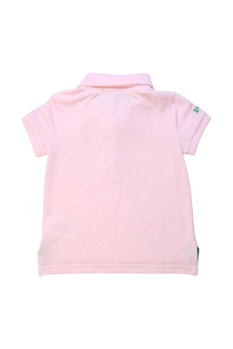 A Pink Short Sleeve Polos from Polo Ralph Lauren in size 4T for girl. (Back View)