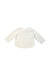 A Ivory Long Sleeve Tops from La Petite Collection in size 6-12M for girl. (Back View)