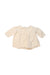 A Ivory Long Sleeve Tops from Lebome in size 3-6M for girl. (Front View)