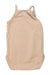 A Beige Sleeveless Bodysuits from Quincy Mae in size 6-12M for girl. (Back View)