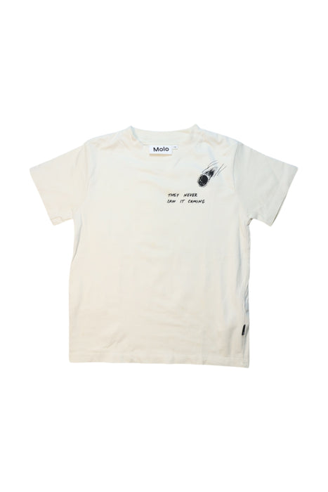 A White Short Sleeve T Shirts from Molo in size 5T for boy. (Front View)