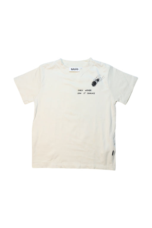 A White Short Sleeve T Shirts from Molo in size 5T for boy. (Front View)