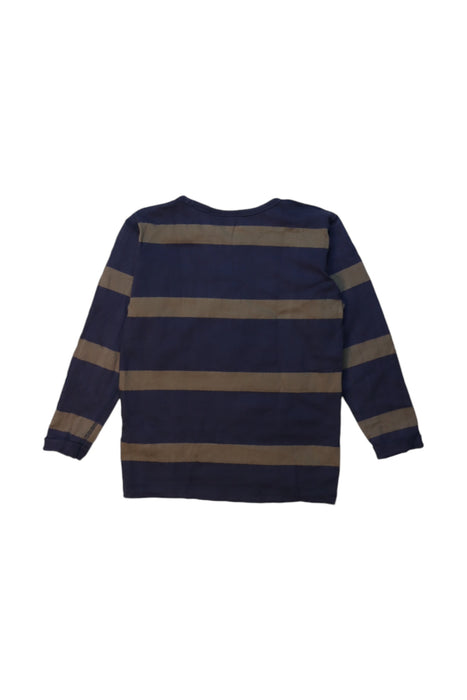 A Navy Long Sleeve T Shirts from Molo in size 5T for boy. (Back View)