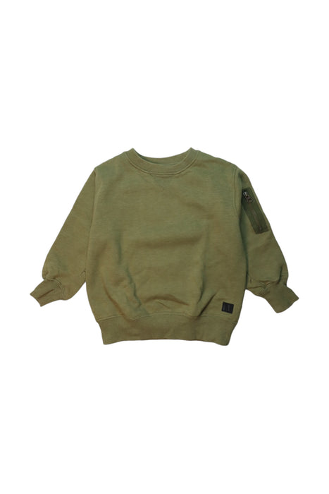 A Green Crewneck Sweatshirts from Molo in size 5T for boy. (Front View)