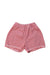 A Red Shorts from Petit Bateau in size 4T for girl. (Front View)