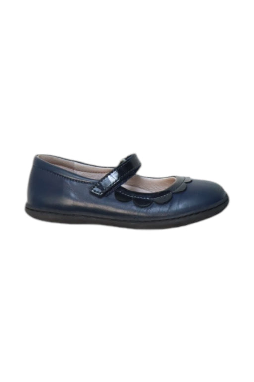 A Navy Dress Shoes from Jacadi in size 4T for girl. (Front View)