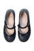 A Navy Dress Shoes from Jacadi in size 4T for girl. (Back View)