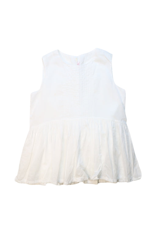 A White Sleeveless Tops from Il Gufo in size 8Y for girl. (Front View)