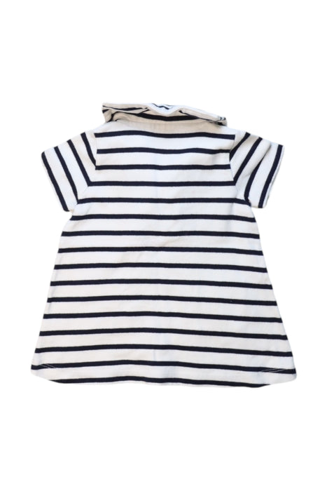 A White Short Sleeve Dresses from Petit Bateau in size 3-6M for girl. (Back View)