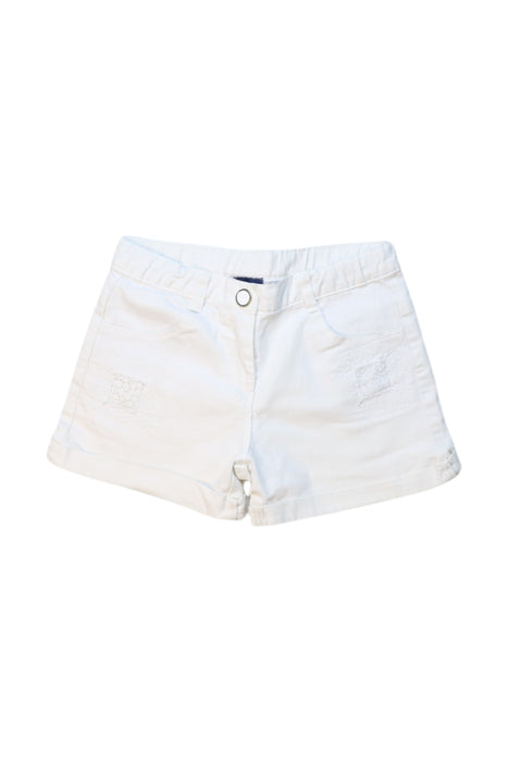 A White Shorts from Chicco in size 5T for girl. (Front View)