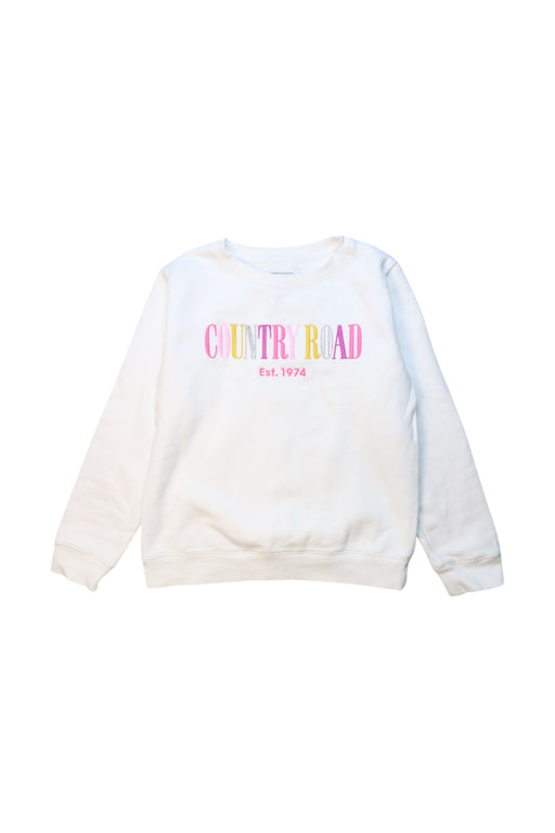 A White Crewneck Sweatshirts from Country Road in size 8Y for girl. (Front View)