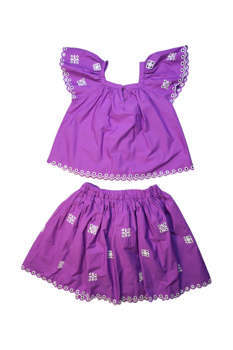 A Purple Skirt Sets from Jacadi in size 5T for girl. (Back View)