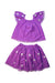 A Purple Skirt Sets from Jacadi in size 5T for girl. (Back View)