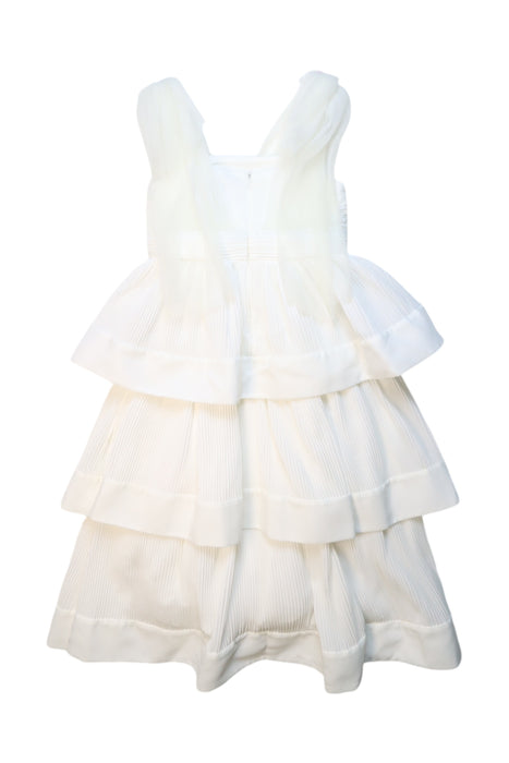 A White Sleeveless Dresses from Nicholas & Bears in size 3T for girl. (Back View)