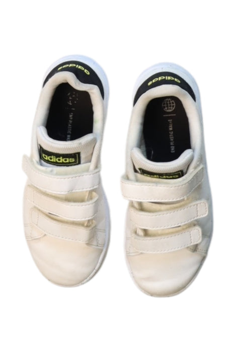 A White Sneakers from Adidas in size 6T for boy. (Back View)