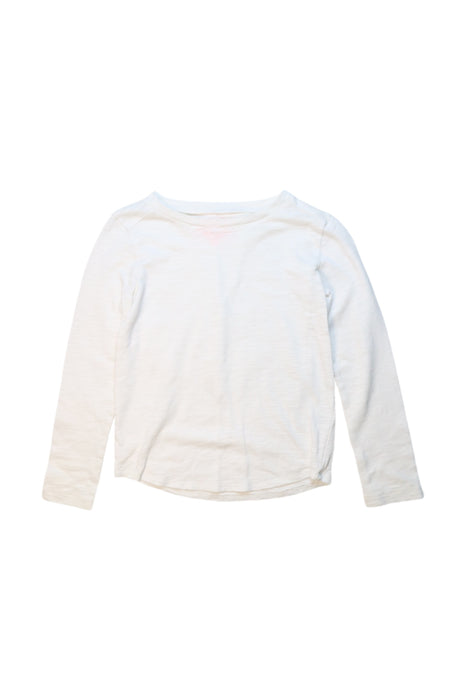 A White Long Sleeve Tops from Crewcuts in size 4T for girl. (Front View)