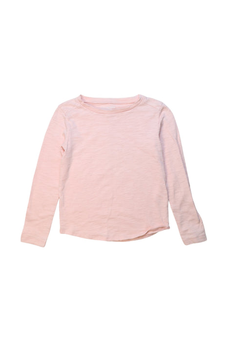 A Pink Long Sleeve Tops from Crewcuts in size 4T for girl. (Front View)