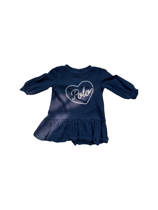 A Navy Long Sleeve Dresses from Ralph Lauren in size 3-6M for girl. (Front View)