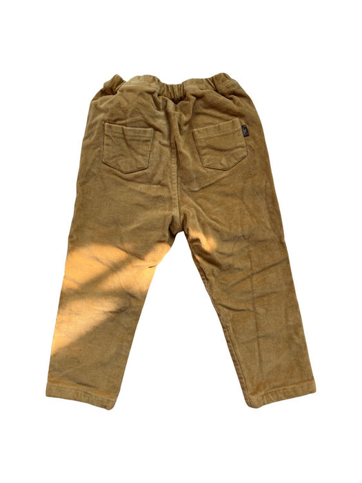 A Yellow Casual Pants from Organic Mom in size 3T for boy. (Back View)