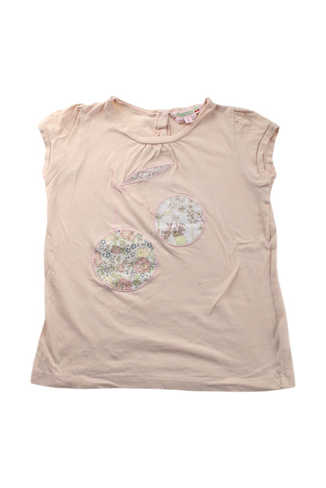 A Beige Short Sleeve Tops from Bonpoint in size 3T for girl. (Front View)