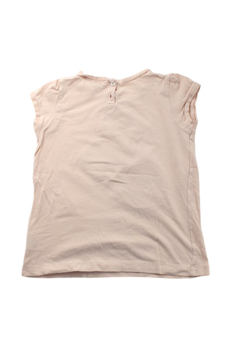 A Beige Short Sleeve Tops from Bonpoint in size 3T for girl. (Back View)