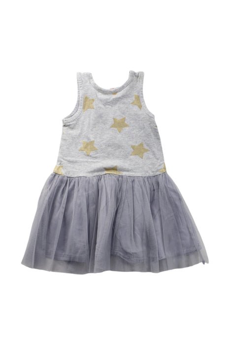 A Grey Sleeveless Dresses from Seed in size 2T for girl. (Back View)