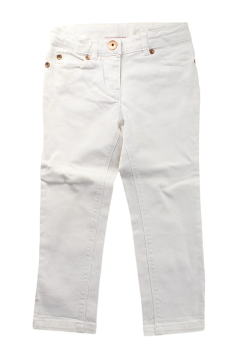 A White Casual Pants from Jacadi in size 3T for neutral. (Front View)