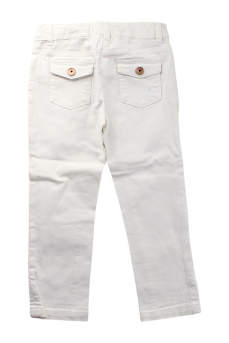 A White Casual Pants from Jacadi in size 3T for neutral. (Back View)