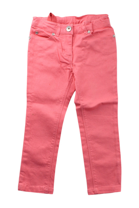 A Pink Casual Pants from Jacadi in size 3T for girl. (Front View)