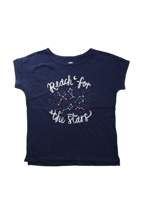 A Navy Short Sleeve T Shirts from Roots in size 5T for neutral. (Front View)