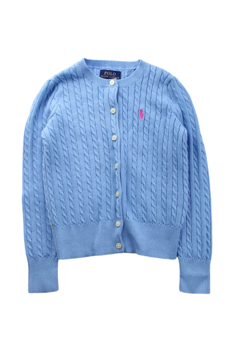 A Blue Cardigans from Polo Ralph Lauren in size 5T for girl. (Front View)