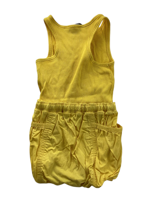 A Yellow Sleeveless Rompers from Ralph Lauren in size 12-18M for girl. (Back View)