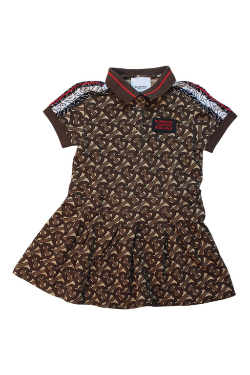 A Brown Short Sleeve Dresses from Burberry in size 12-18M for girl. (Front View)