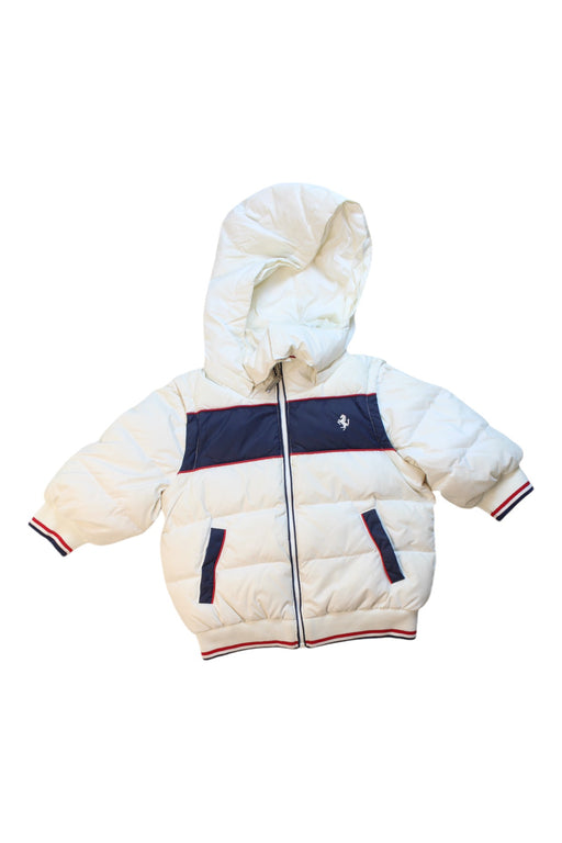 A White Puffer/Quilted Coats & Outerwear from Ferrari in size 12-18M for neutral. (Front View)