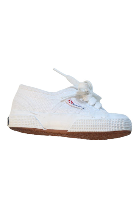 A White Sneakers from Superga in size 18-24M for neutral. (Front View)