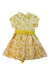 A Yellow Short Sleeve Dresses from Gingersnaps in size 4T for girl. (Front View)