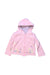 A Pink Zippered Sweatshirts from Jojo Maman Bébé in size 6-12M for girl. (Front View)