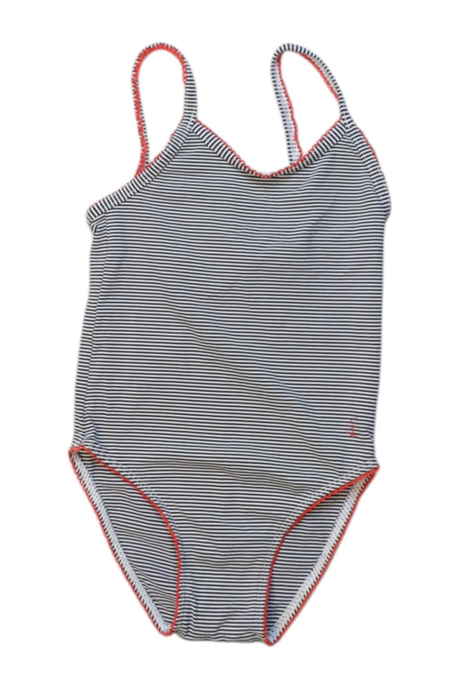 A Navy Swimsuits from Petit Bateau in size 18-24M for girl. (Front View)