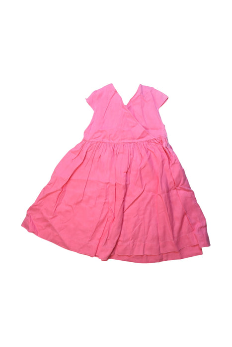 A Pink Sleeveless Dresses from Petit Bateau in size 8Y for girl. (Back View)