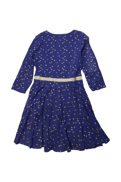 A Blue-Gold Long Sleeve Dresses from Boden in size 9Y for girl. (Back View)