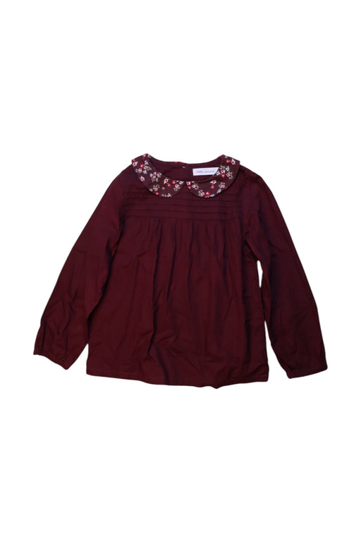 A Burgundy Long Sleeve Tops from Little Mercerie in size 10Y for girl. (Front View)