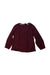 A Burgundy Long Sleeve Tops from Little Mercerie in size 10Y for girl. (Back View)