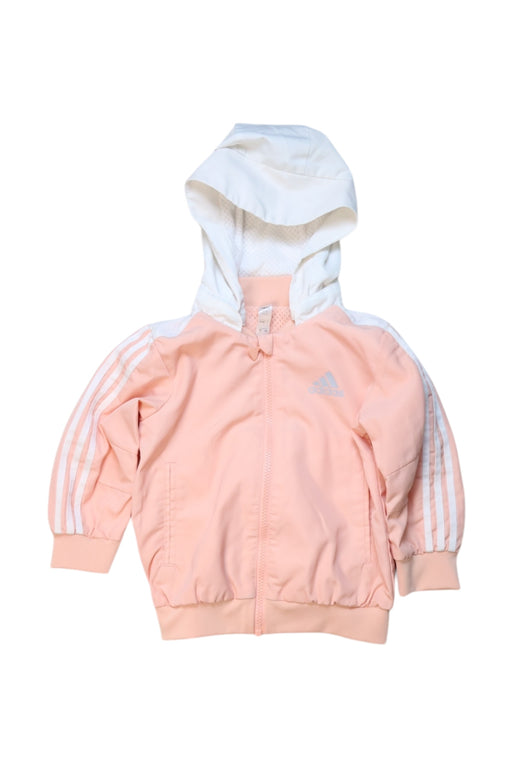 A Pink Lightweight Jackets from Adidas in size 2T for girl. (Front View)