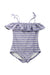 A Purple Swimsuits from Hanna Andersson in size 5T for girl. (Front View)