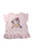 A Pink Short Sleeve Tops from Momonittu in size 10Y for girl. (Front View)
