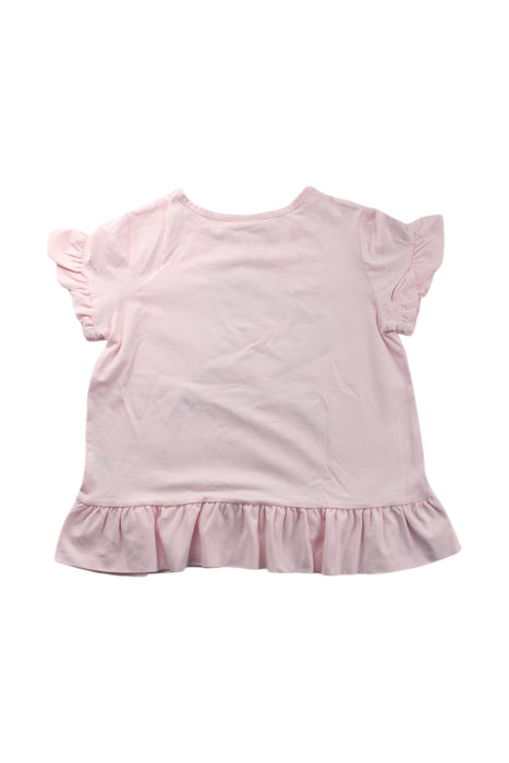 A Pink Short Sleeve Tops from Momonittu in size 10Y for girl. (Back View)