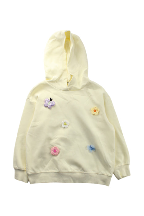 A Yellow Hooded Sweatshirts from Balabala in size 5T for girl. (Front View)